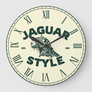 Jaguar-Runduhr Große Wanduhr