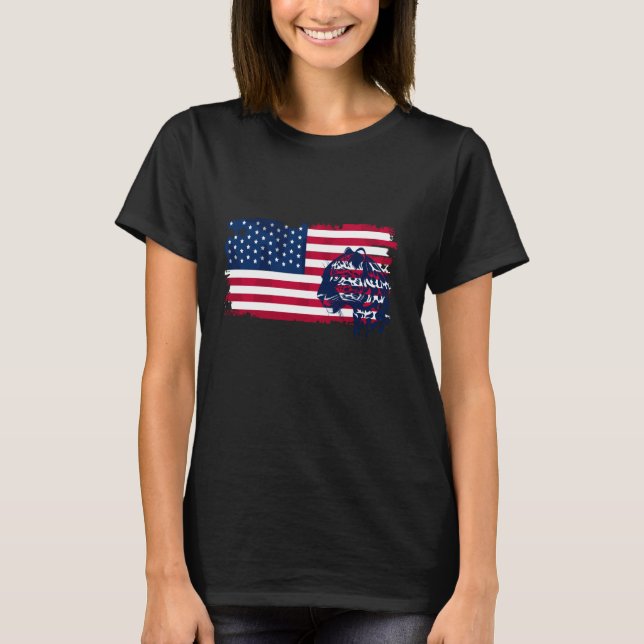 Jaguar Shirt Jaguar Lover USA Flag J (Vorderseite)