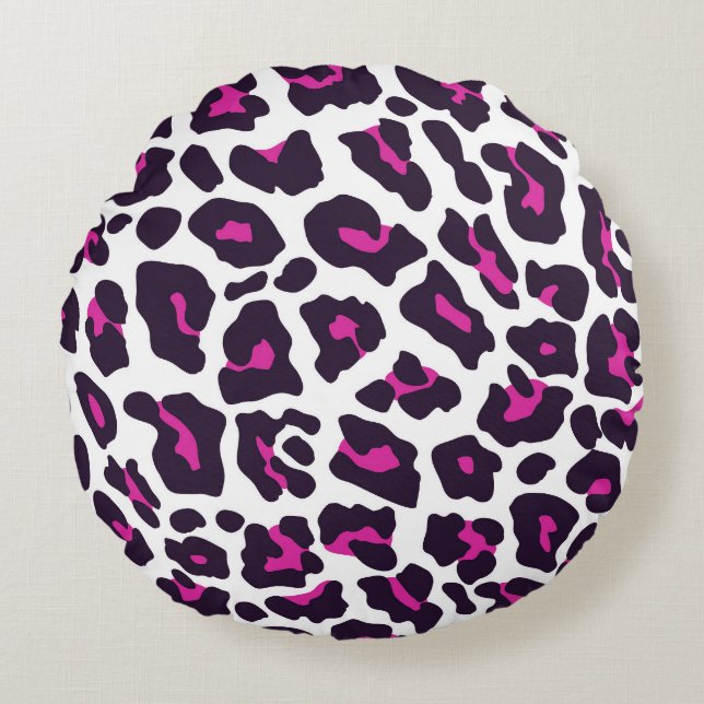 Jaguar Skin Rundes Kissen (Vorderseite)