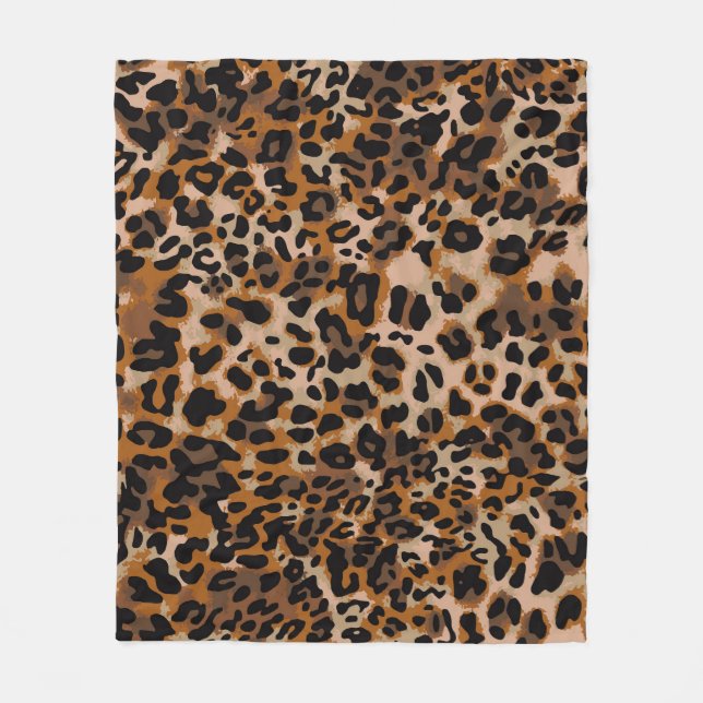 Jaguar Skin: Tierquälendes Muster Fleecedecke (Vorderseite)