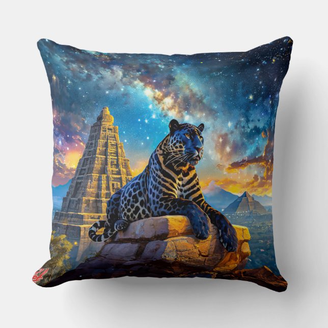 Jaguar Stargazer Design von Rich AMeN Gill Kissen (Vorderseite)