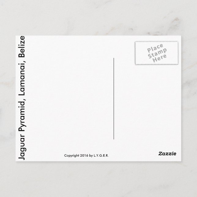 Jaguar Temple Postcard Postkarte (Rückseite)