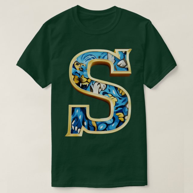Jaguar TShirt bleu et or (Design devant)