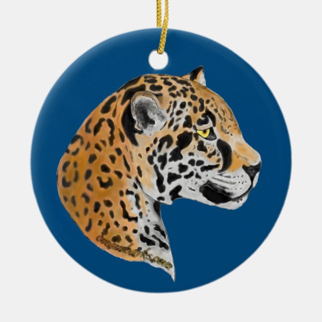 Jaguar-Verzierung Keramik Ornament (Vorne)