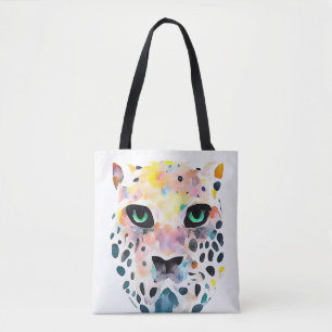 Jaguar Wild Animal Nature Wasserfarben Malerei Tasche