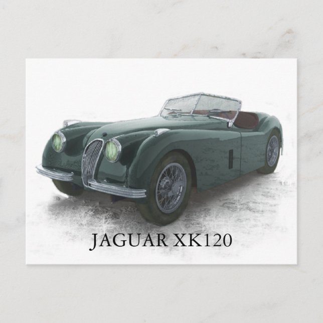 JAGUAR XK 120 POSTKARTE (Vorderseite)