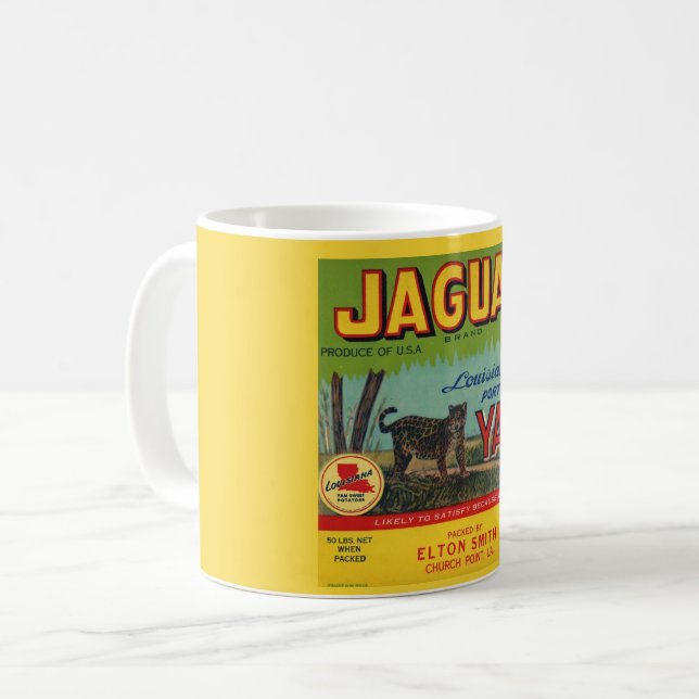 Jaguar Yams Étiquette café Mug (Devant gauche)