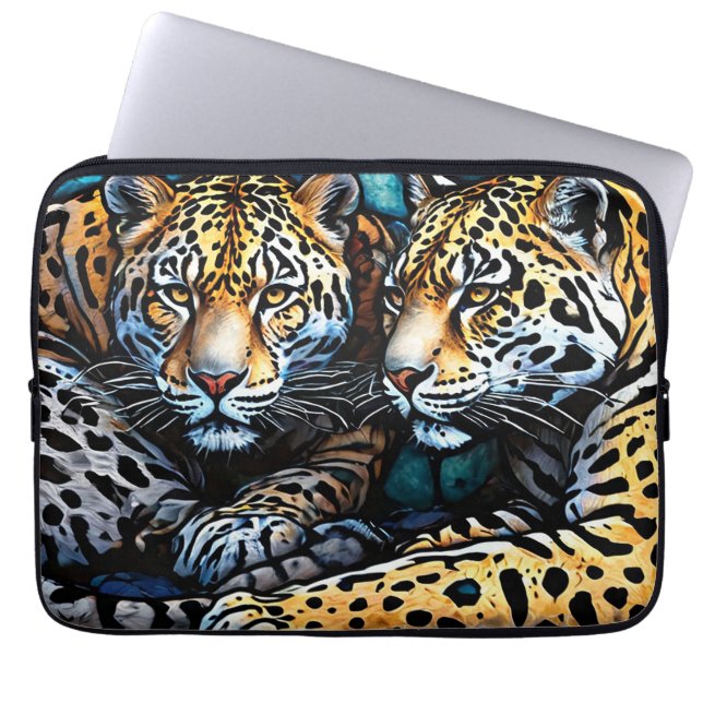 Jaguars Art Laptopschutzhülle (Vorderseite)