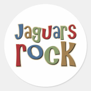 Jaguars Rock Runder Aufkleber