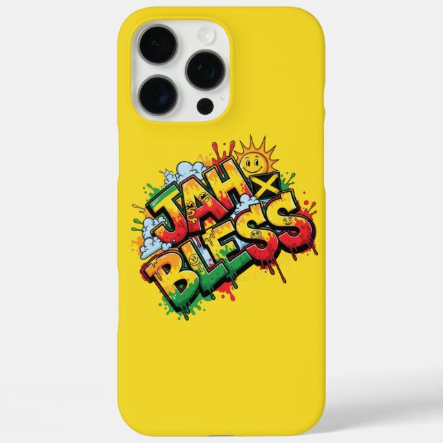 Jah Bless Reggae iPhone 16 Pro Max Hülle (Rückseite)