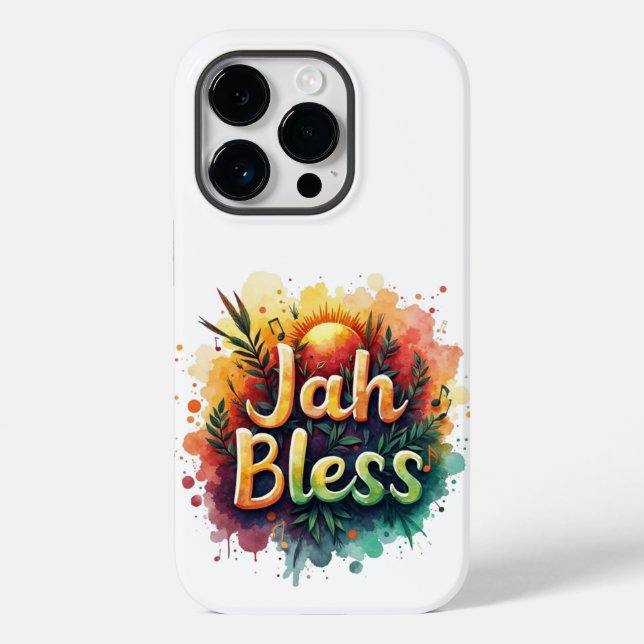 Jah Bless Reggae Watercolor Case – Rasta Vibes  (Rückseite)