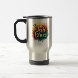 Jah Bless Reggae Watercolor Stainless Steel Travel Reisebecher