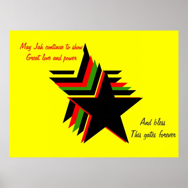 Jah blessings poster (Vorne)