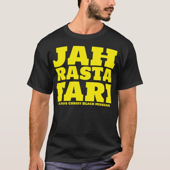 JAH RASTAFARI & BLACK MESSIAH Basic Dark T - Shirt (Vorderseite)