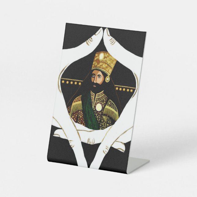 Jah Rastafari Haile Selassie Rasta Livity Roots Sockelschild (Vorderseite)