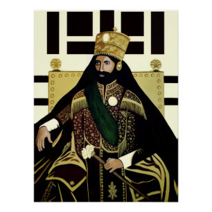 Jah Rastafari Haile Selassie Rasta Livity Wurzeln Poster