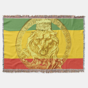 Jah Rastafari Löwe von Judah Throw Blanket Decke