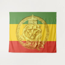 Jah Rastafari Löwe von Judah Wall Tapestry