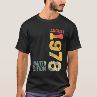 Jahr 1978 August 1978 Retro 1978 Vintag 1978 seit T-Shirt