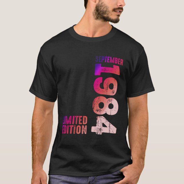 Jahr 1984 Monat September 1984 Retro 1984 Vinta T-Shirt (Vorderseite)