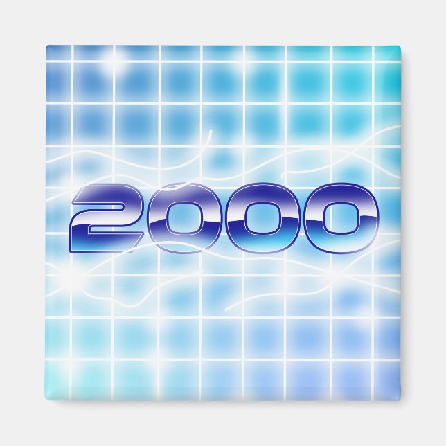 Jahr 2000 Grafik Magnet (Vorne)