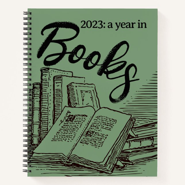 Jahr 2023 im Books Bullet Journal Notizbuch (Vorderseite)