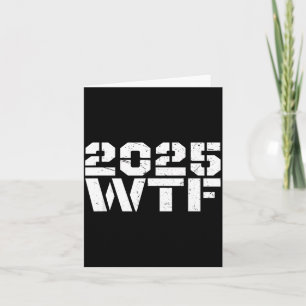 Jahr 2025 beginnt mit W-t-f 123 lustige Neujahrsde Karte