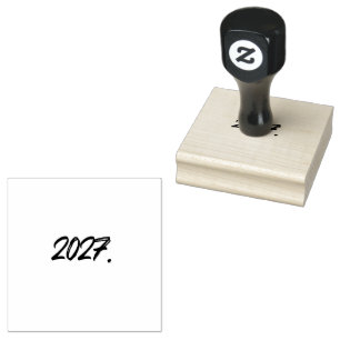 Jahr 2027 Pinsel Tinte Schrift Typografie Gummistempel
