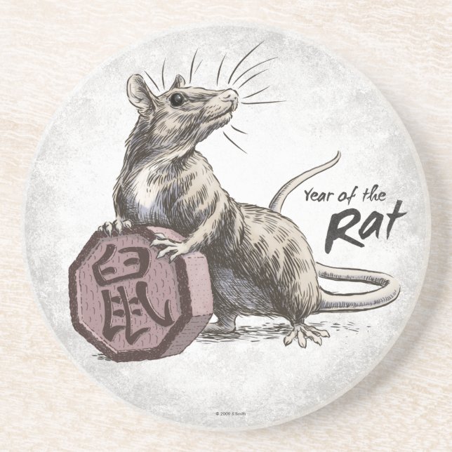 Jahr der Chinesischen Zodiac-Kunst Getränkeuntersetzer (Vorne)