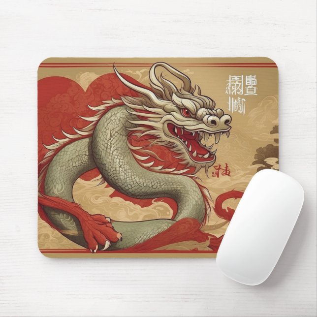Jahr der Drachenmäuse Mousepad (Mit Mouse)