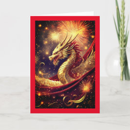 Jahr der Grußkarte des Drachen Karte