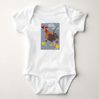 Jahr der Hahn-Baby-Ausstattung 2017 Baby Strampler