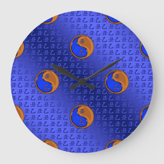 Jahr der Holzochse Große Wanduhr (Vorderseite)