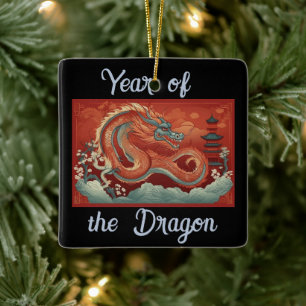 Jahr der Keramik Dragon Keramikornament