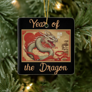 Jahr der Keramik Dragon Keramikornament