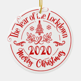 Jahr der Lockdown Quarantine 2020 Keramik Ornament
