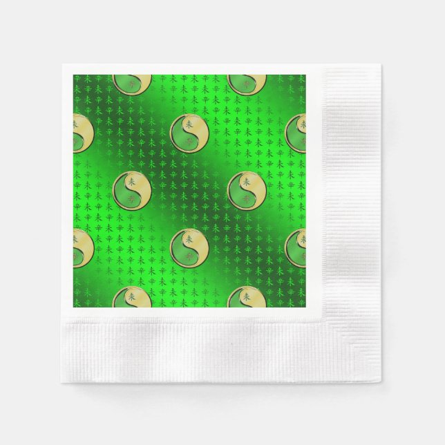 Jahr der Metallziege Serviette (Vorderseite)