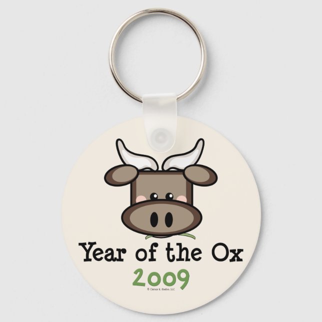 Jahr der OX-Schlüsselkette Schlüsselanhänger (Vorderseite)