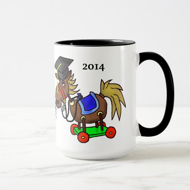 Jahr der PferdeAbschluss-Tasse fertigen sie Tasse (Rechts)