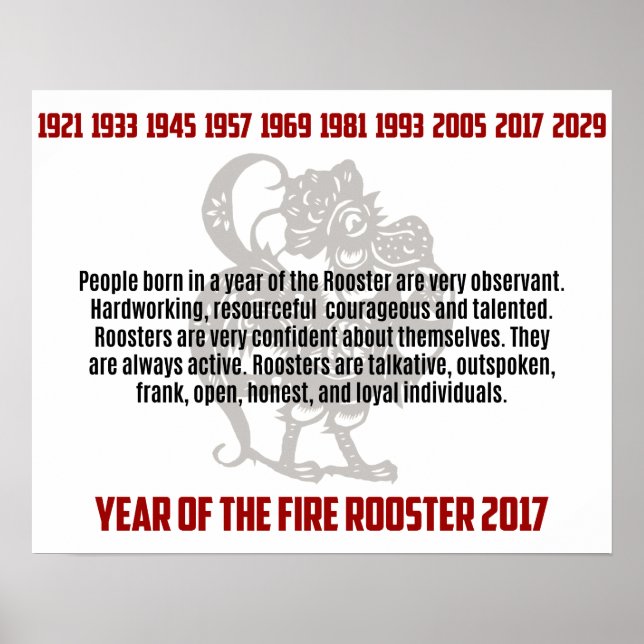 Jahr der Rastermerkmale Poster (Vorne)