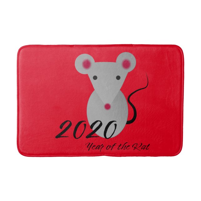 Jahr der Ratte 2020 Badematte (Vorderseite)