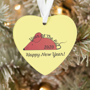 Jahr der Ratte 2020 glückliches neues Jahr Ornament