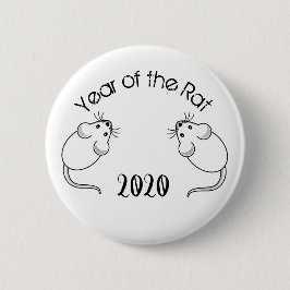 Jahr der Ratte 2020 Maus mit Text Button