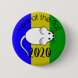 Jahr der Ratte 2020 Maus mit Text Button
