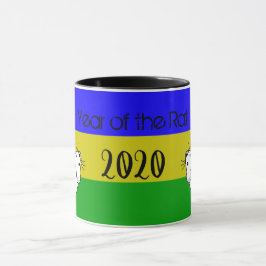 Jahr der Ratte 2020 Maus mit Text Tasse