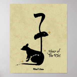 Jahr der Ratte - Chinesischer Zodiac Poster