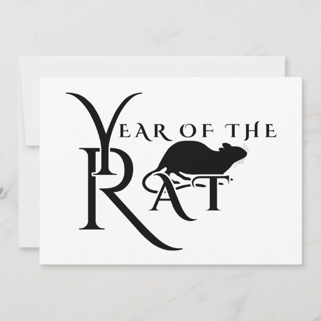 Jahr der Ratte Einladung (Vorderseite)