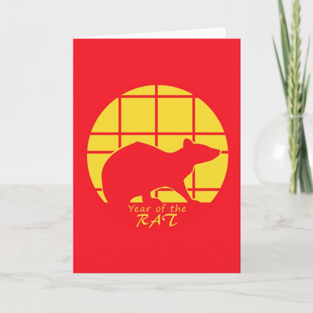 Jahr der Ratte Karte (Vorderseite)