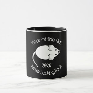 Jahr der Ratte nie Blick zurück 2020 Maus Tasse