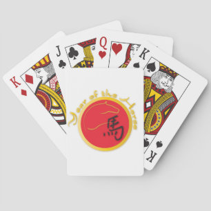 Jahr der Roten Pferde Spielkarten